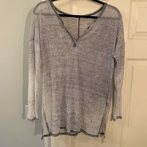 🌟Grey ombré waffle long sleeve 🌟